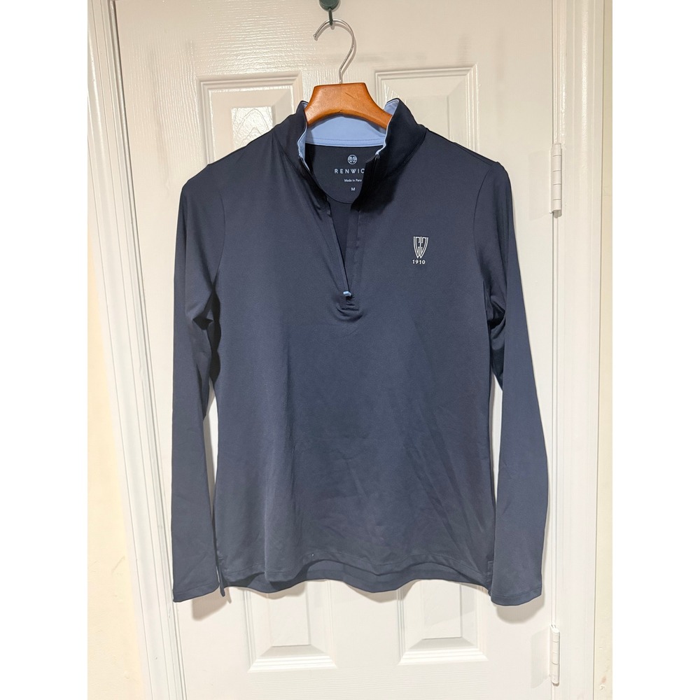 Renwick Women's Golf Pullover Medium Navy Blue 1/4 Zip W 1910 Crest